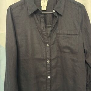 Joie Black Linen Shirt